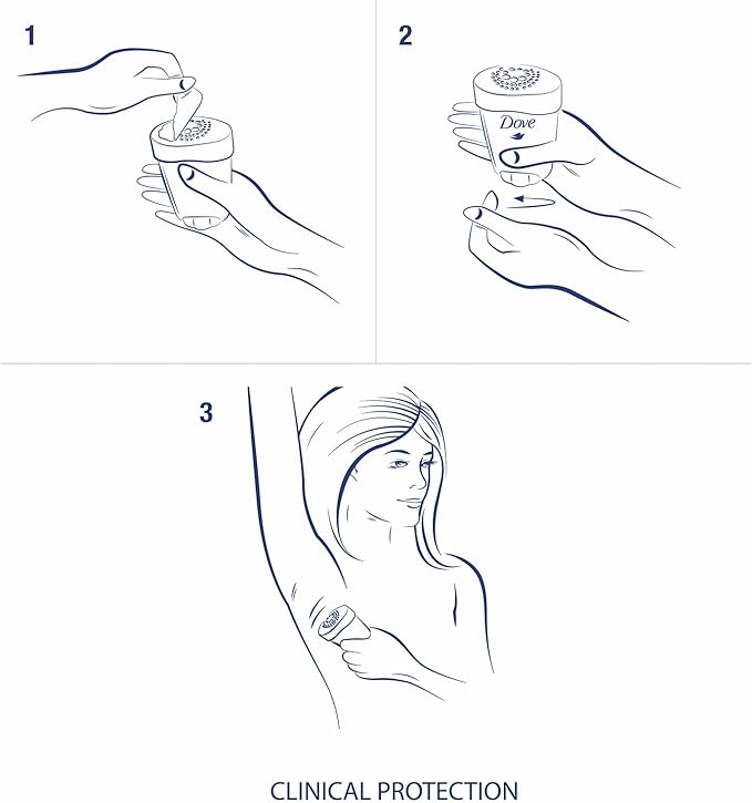 Dove Deodorant for Women, Clinical Protection Antiperspirant, Original Clean 4-Pack – Prescription Strength Wetness Protection with ¼ Moisturizers, 1.7 Oz Ea