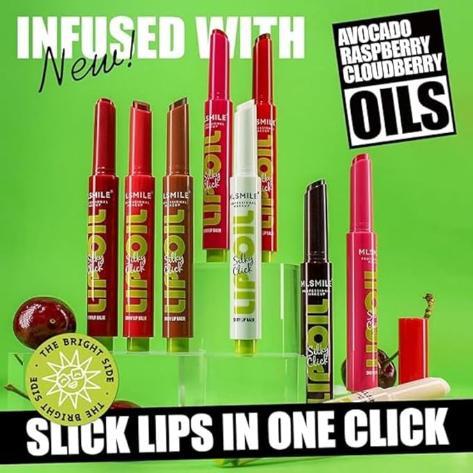 3 Colors Fat Lip Oil Click Slick,Non-stick High