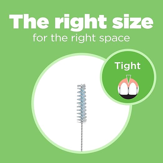 GUM Proxabrush Go-Betweens Refills - Tight - Compatible with GUM Permanent Handle -Reusable Interdental Brushes for Tight Teeth - Soft Bristled Dental Picks, 8 Count (Pack of 6)