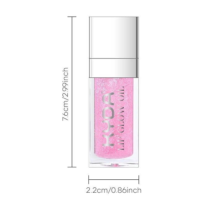 Magic Color Changing Lip Oil, Ph Temperture Changing Plumping Magic Hydrating Lip Oil Gloss, Smooth Lip Lines Plump Lip, Plumping Clear Glossy Tinted Balm Care 0.2Fl oz #Pearl Shimmer
