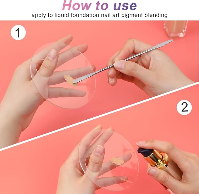 2 Pcs Makeup Palette Tray Clear Makeup Mixing