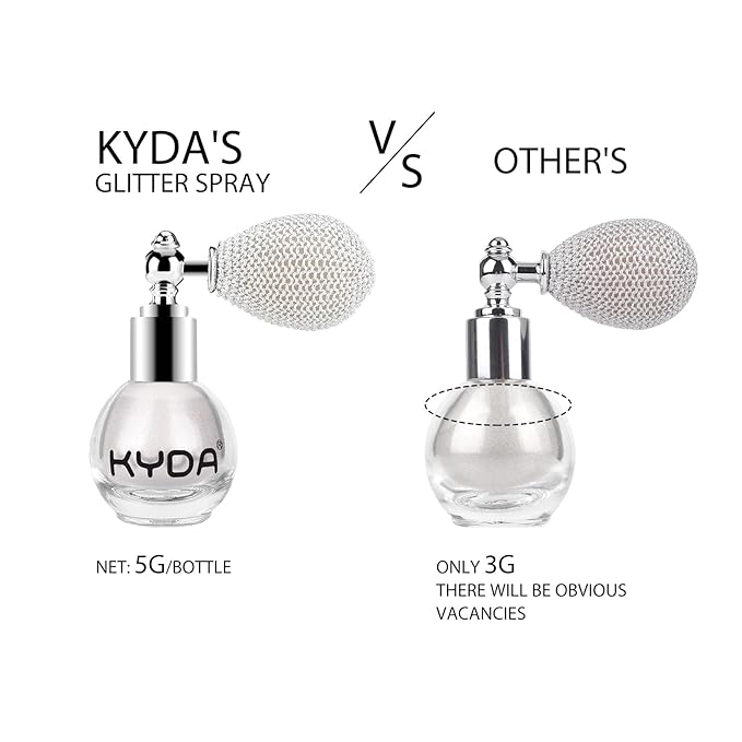 KYDA Highlighter Powder Spray, Glitter High Gloss Spray