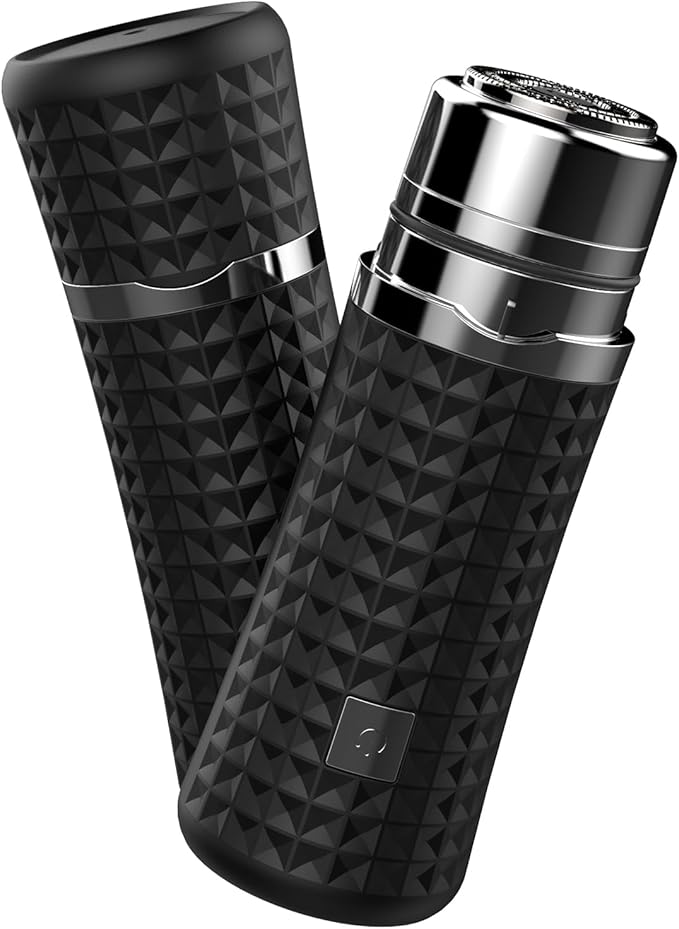Mini Razors for Women, Upgraded Portable Powerful Electric Razors for Men, Facial Hair Remover for Women, Painless Face Shaver for Travel and Office Business Trips Black