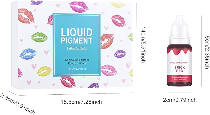 KYDA 12 Colors Lipstick Liquid Pigment Set,DIY Lip Pigment