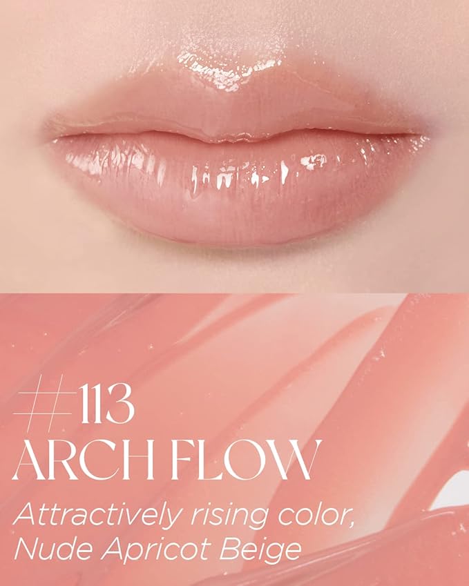 Non-Section Glowy Tint – 113 ARCH FLOW – Glass Lasting Transparent & Flexible Lip Makeup - Moisturizing Lip Stain for Glossy Finish – Buildable Lipstick for Fuller Looking Lip, 0.18 fl.oz.