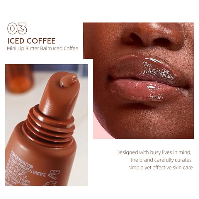 Mini Lip Butter Lip Gloss set, Smooth, Hydrating, Non-Sticky Lip Gloss for Soft and Supple Lips, Perfect for Travel & Gifts (Set B, S)