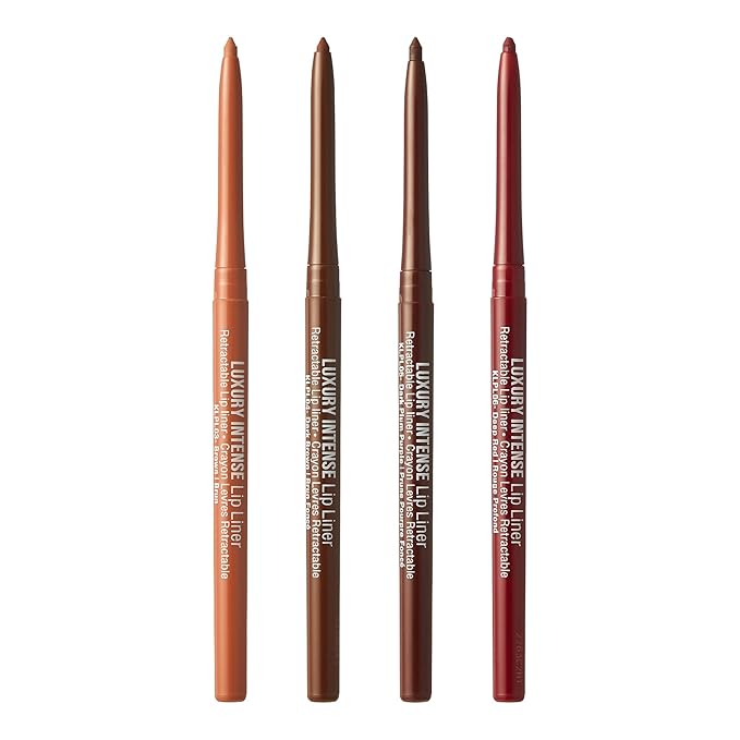 Professional Lip Liner, Long-Lasting Luxury Intense Lipliner, Creamy Retractable Easy to Use Richly Pigmented Lip Liner Pencil 3 PCS (4 Count)