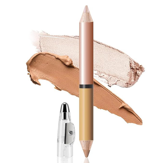 2 in 1 Cream Bronzer and Highlighter Stick,Cream