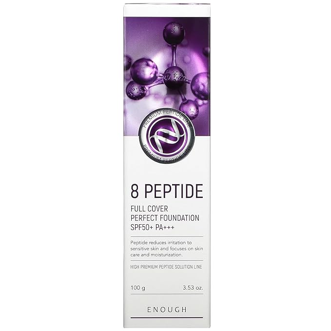 Enough 8 Peptide, Full Cover Perfect Foundation, SPF 3.53 oz