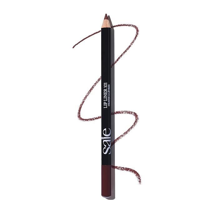 Saie Lip Liner 101 - Lip Pencil Made with a Creamy, Soft Matte Formula for a Naturally Framed or Fully Filled Look - Supercharged with Shea Butter & Jojoba Oil - Tease (.05 oz)