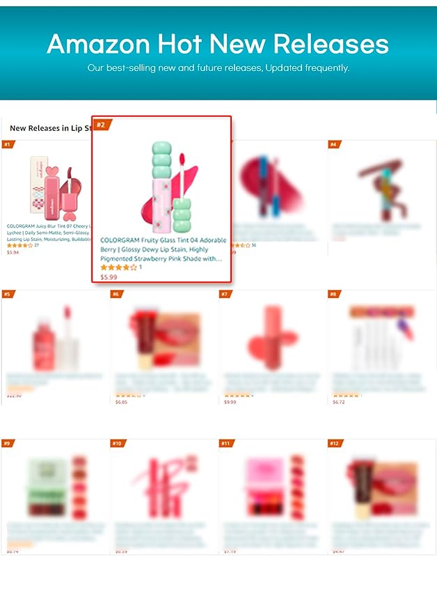 COLORGRAM Fruity Glass Tint 01 Flashing Apricot | Lip 11 Oz