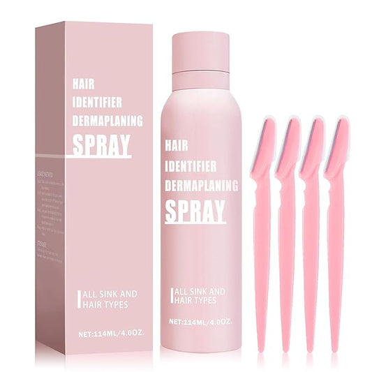 Hair Identifier Spray for Face Shaving Powder for Women Skin Body Hair IdentifyingSpray for Dermaplaning Glow Reveal Face Moisturizing Skin Care Dermaplaner Spray