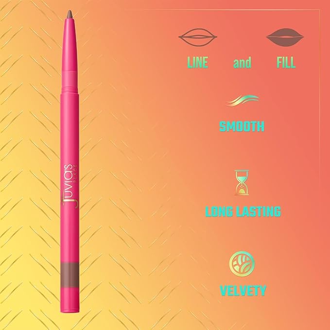 Juvia's Place Coffee Shop Luxe Lip Liner: Espresso - Colorstay Matte Finish Lip Pencil, Makeup for Natural Long Lasting Beauty and Sensational Wear, Lip Stain Kiss Proof Cometics