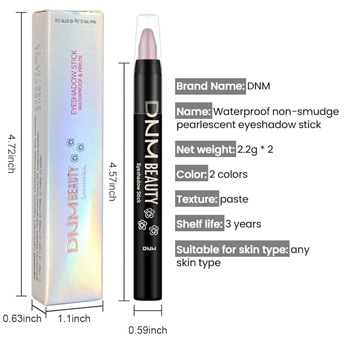 Kaely 2Pcs Cream Eyeshadow Sticks Set for Eyes Waterproof,Sand Shimmer & Orchid Shimmer Matte Eye shadow Stick Pencil Pen Bulk sombras en crema para ojos 25+26
