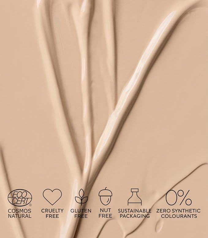 MÁDARA Organic Skincare |SKINONYM Semi-Matte Peptide Foundation, #20 Ecocert certified. 30ml