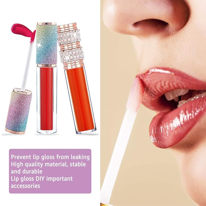 AMORIX 5ml Fish Scales Lip Gloss Tubes with Wand - 72 Pack Empty Containers + 4pcs Syringes for DIY Lip Gloss Balm