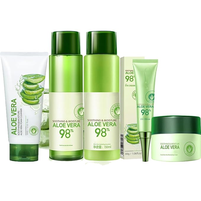 5Pcs Skin Care Products Set, Aloe
