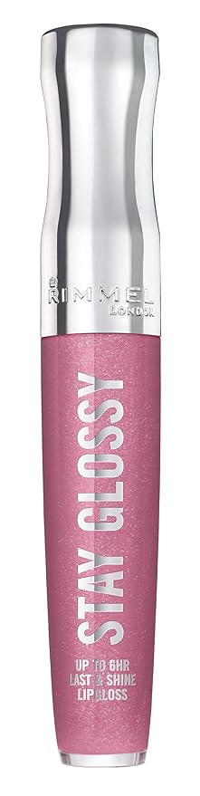 Rimmel Stay Glossy Lip Gloss Bundle - 030 Cake for Breakfast & 200 Tainted Love, .18oz Each