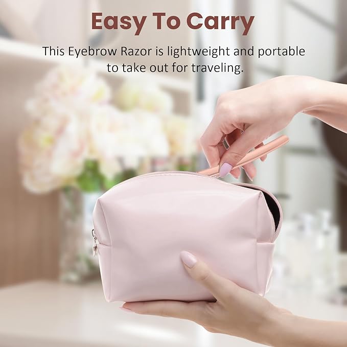 Face Razor for Women, Dermaplane Razor for Women Face Metal for Arm Armpit Leg Peach fuzz (A1-Rose Gold (12 replaced blades))