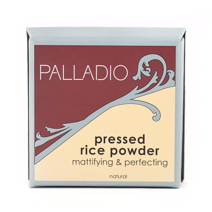Palladio, Pressed Rice Powder with Mirror Mattifying Makeup