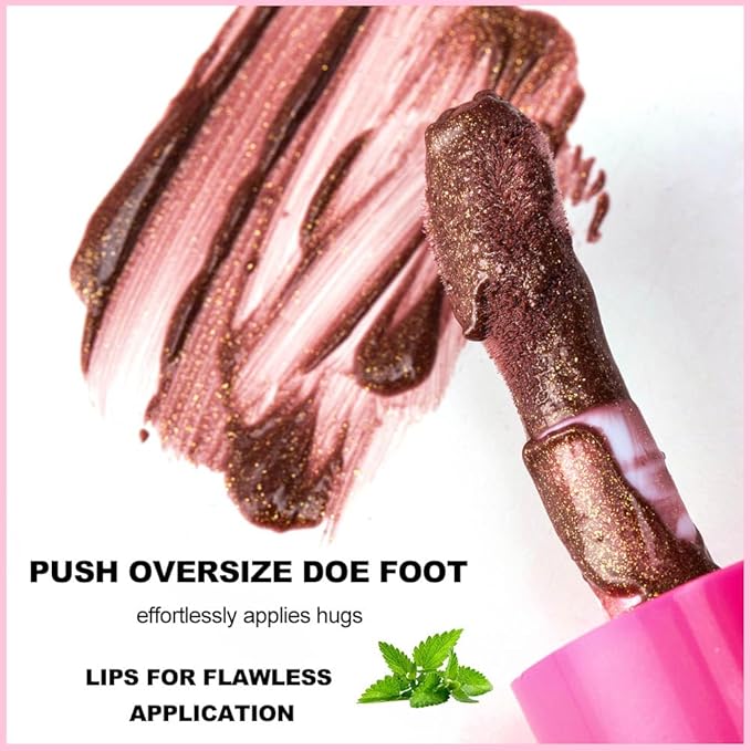 Lip Plumper Gloss Glitter Tinted Plumping Lip Gloss For Women Hydrating Long Lasting Shimmer Moisturizing Glossy Non Sticky Lip Gloss (01# Clear)