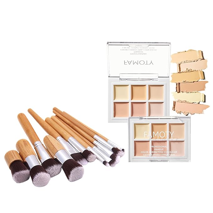 6 Colors Face Contouring Palette, with 11 Pcs
