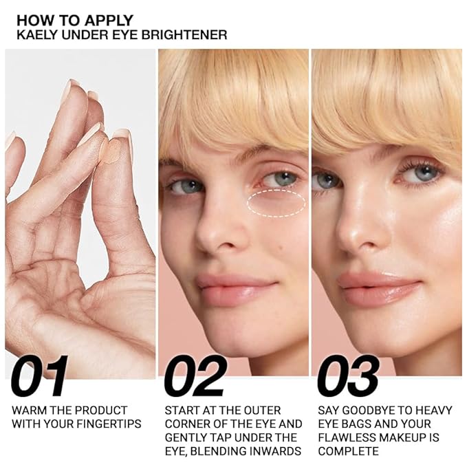 evpct 2Pcs under Eye Brightener, Nourishing Luminous under ojeras,10# Natural