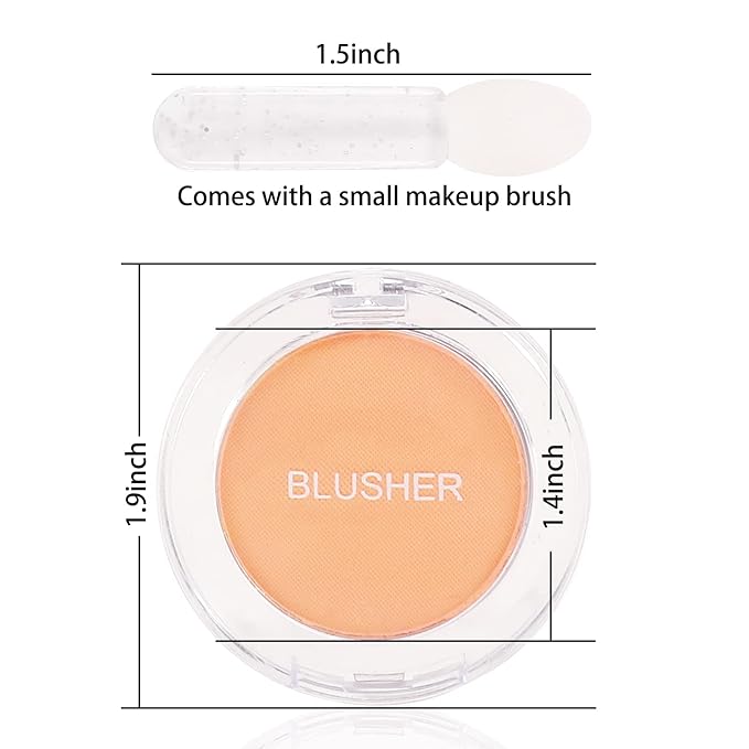 Boobeen Single Color Blush Face Blush Palette Matte Easily, Lightweight