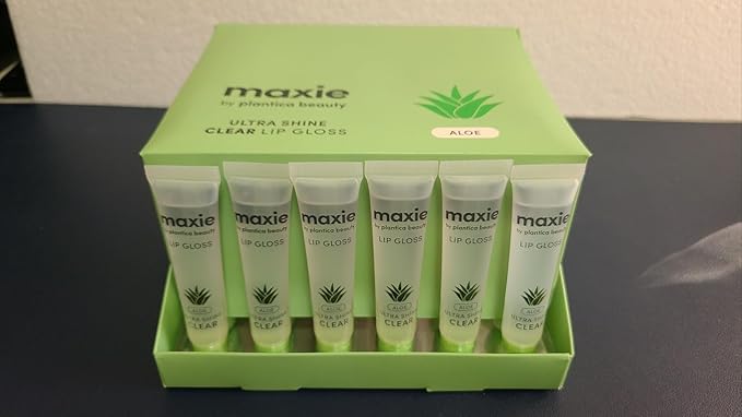 Maxie by Plantico Beauty Clear Lip Polish bulk (12 Pieces) CLEAR/ALOE (ALOE, 12 PCS)