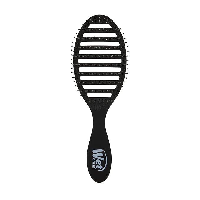 Wet Brush Speed Dry Hair Brush, Black Frost - Vented Design & Soft HeatFlex Bristles Are Blow Dry Safe - Ergonomic Handle Manages Tangles - Pain-Free Hair Accessories