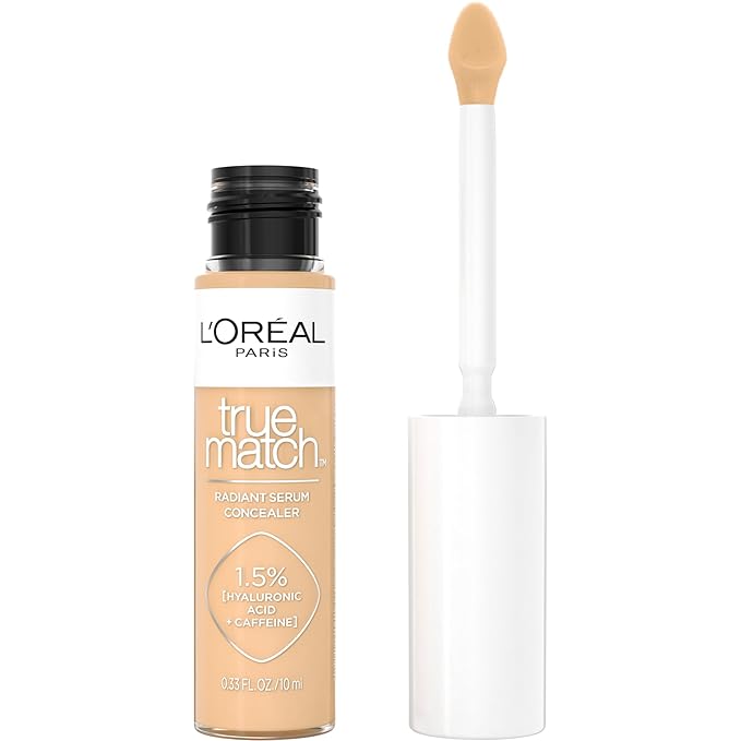L’Oréal Paris True Match Radiant Serum Concealer, Brightening Caffeine, W5, 0.33 Oz