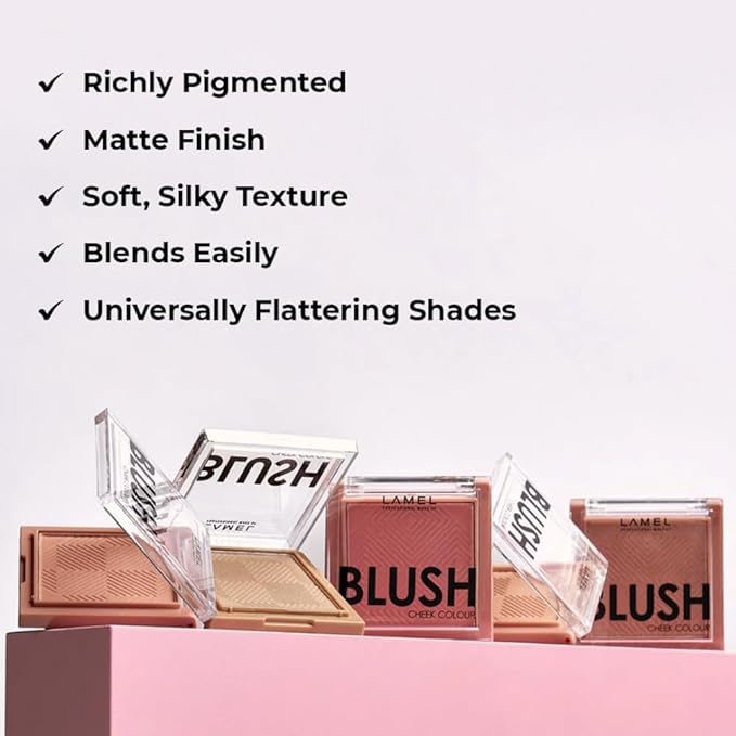 Lamel Pink Blush Cheek Color Mini - Blendable 3.8g