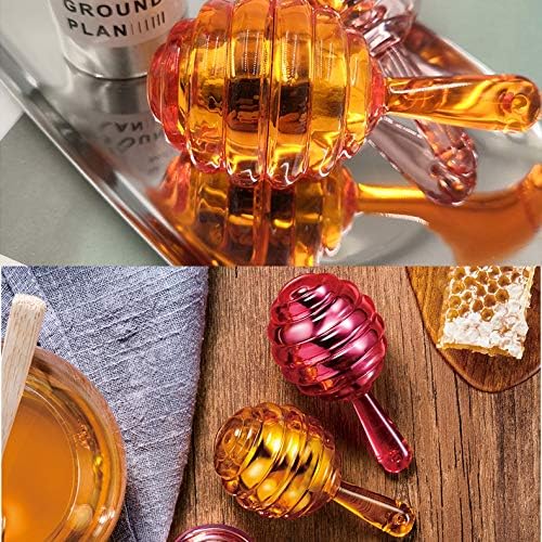 RONRONS 20 Pieces Lip Gloss Tubes, 5.5ml/0.19oz Clear Lip Gloss Containers Amber Honecomb Shaped with Wand Empty Lip Balm Bottle Dispenser with Rubber for DIY Lipstick Cosmetic Sample