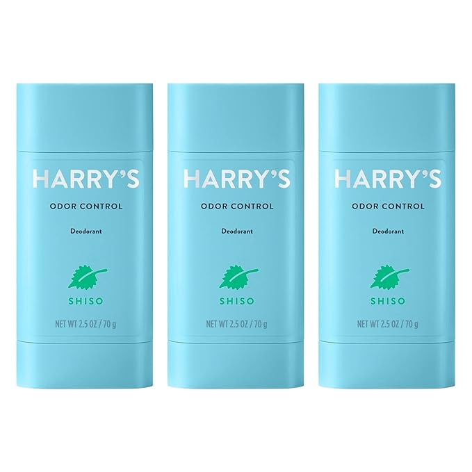 Harry's Aluminum Free Deodorant for Men - Odor Control, Shiso Scent, 2.5 Oz, 3-Pack, Men Deodorant Aluminum Free