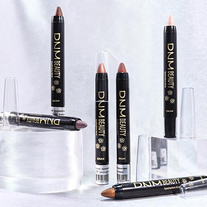 evpct Bronze Shimmer Cream Eye Shadow Brightener Sticks Set for Eyes, Bronze Shimmery Matte Pencil Eye shadow Applicator Stick Pen Palette Makeup Waterproof sombras en crema para ojos 20#