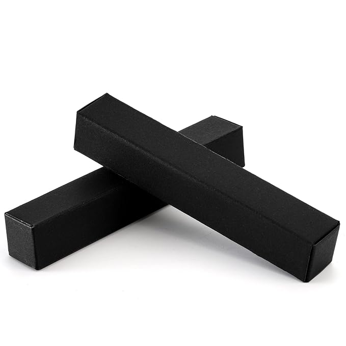 TOPZEA 118 Pack Lip Gloss Packaging Boxes, Kraft Paper Empty Lipgloss Packaging Cases Bulk Black Wrapping Box for Essential Oil, Mascara Tube, Perfume Sample, Small Business