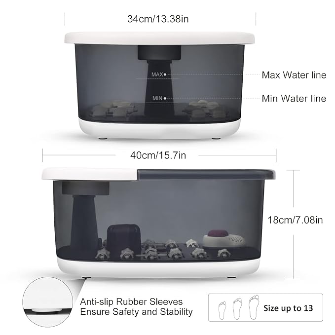 Foot spa bath massager with