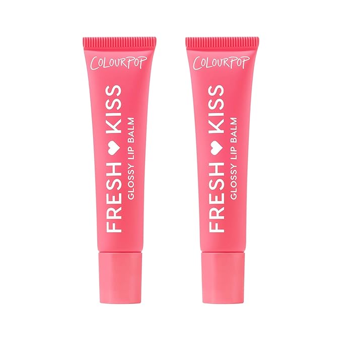 ColourPop Fresh Kiss Glossy Lip Balm - Hydrating Lip Care Enriched with Peptides, Hyaluronic Acid, Shea Butter & Vitamin E for an Ultra-Cushiony Formula - Watermelon Sugar (2 Count)