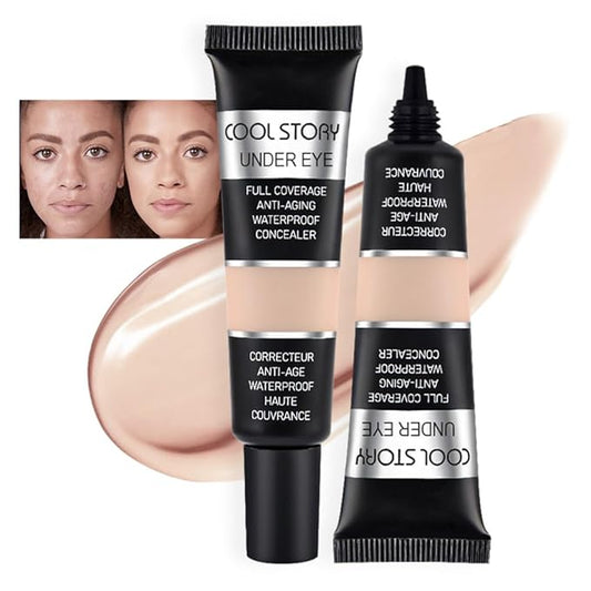 Kaely 2Pcs under Eye Concealer Full Coverage,Waterproof Concealer