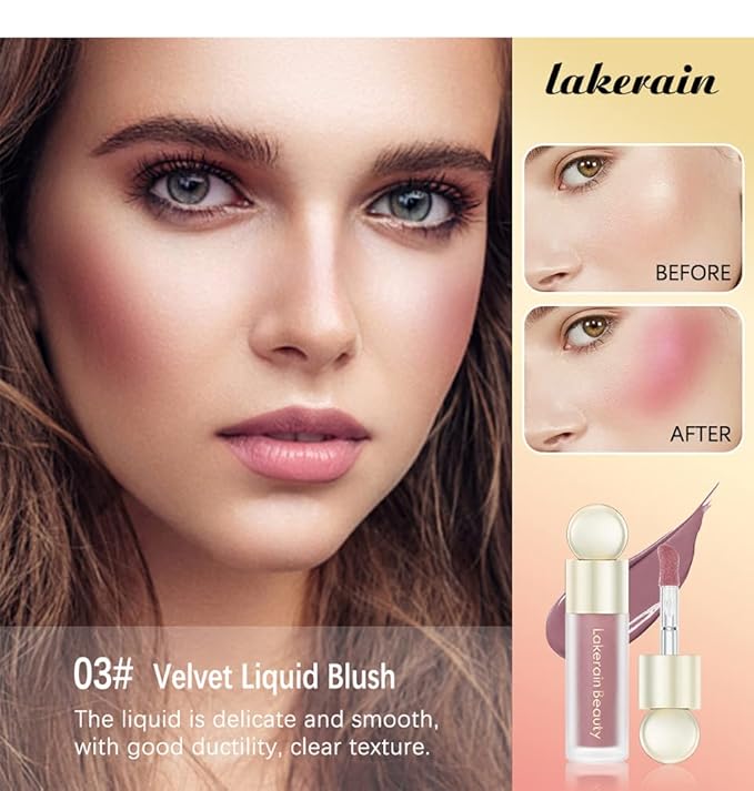 MEICOLY Matte Dewy Liquid Blush,Super Natural Cream Blush