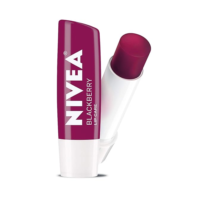 NIVEA Lip Balm, Blackberry Flavored Tinted