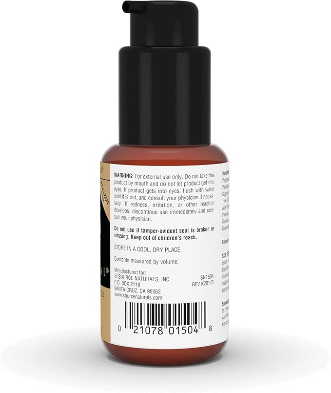 Source Naturals Skin Eternal Serum - Moisturizing Lotion with C-Ester, DMAE, & Liopic Acid- 1.7 Fluid oz