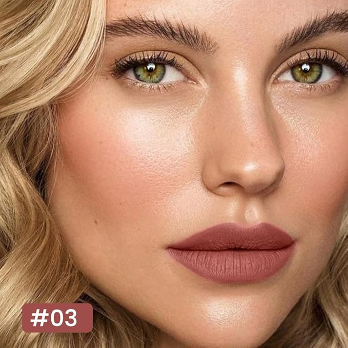 12 Colors lip liner pencils, Modern Classic Lip Liner, Lip Liner Pigmented Vegan Matte, Lasting Finish Lip Liner, Luxurious Creamy Long Lasting Lip Liner, Prevents Feathering and Fading, (03)