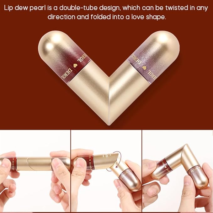 Dual Ended Liquid Lipstick with Shinny Glitter Lip Glitter