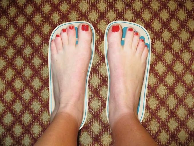 60 Pairs(120feets) Spray Tan Feet Pads For Sunless Spray Tanning in Blue