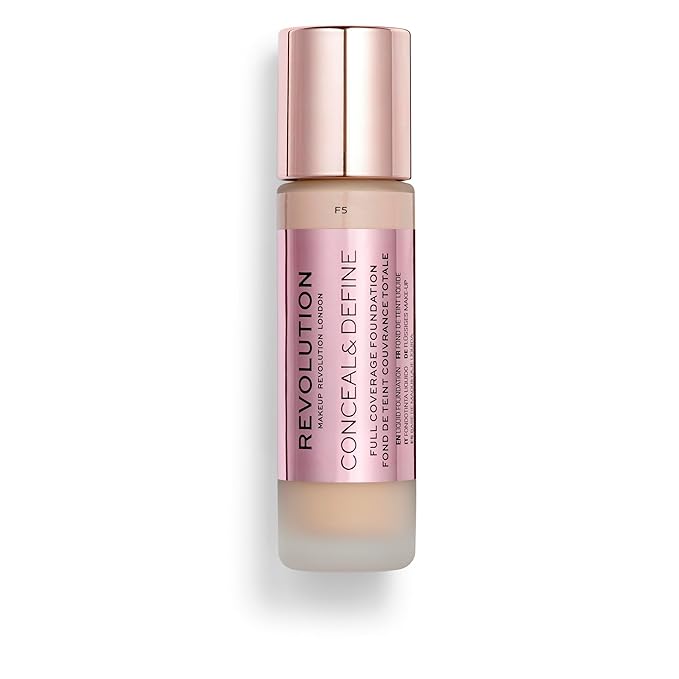 Revolution Beauty, Conceal & Define Foundation, Full Coverage, Tones, . 0.8 Fl.Oz