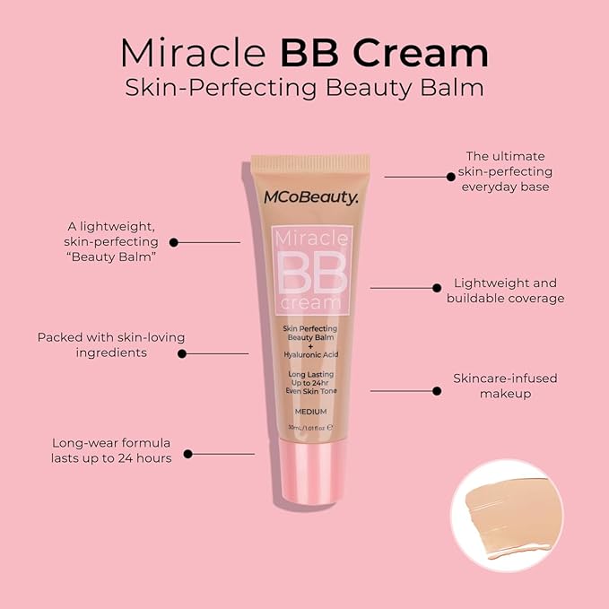 MCoBeauty Miracle BB Cream, Light, Skin-Perfecting Coverage for Free Cosmetics