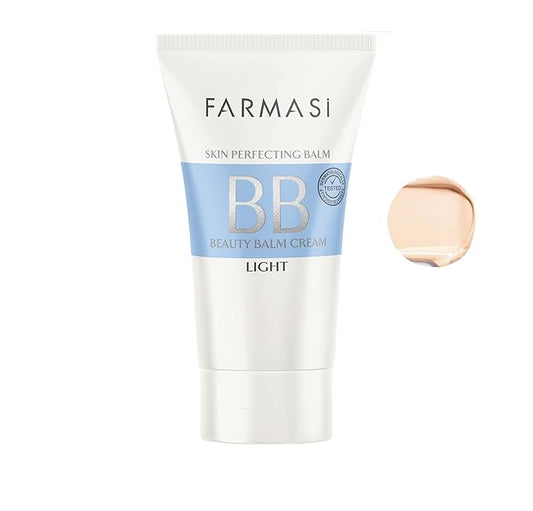 FARMASi Make Up BB Cream Beauty Balm, Full-Coverage Foundation, Concealer, Moisturizer BB Cream for All Skin Types, 1.7 fl. oz. / 50 ml (Light)
