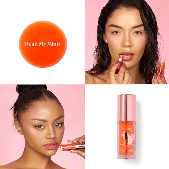 Dreamy Gleamy Tinted Lip Oil, Moisturizing, Shiny, Cruelty-Free, Vegan, Hydrating, Non-Sticky Tinted Lip Gloss, 5ml (Read My Mind)