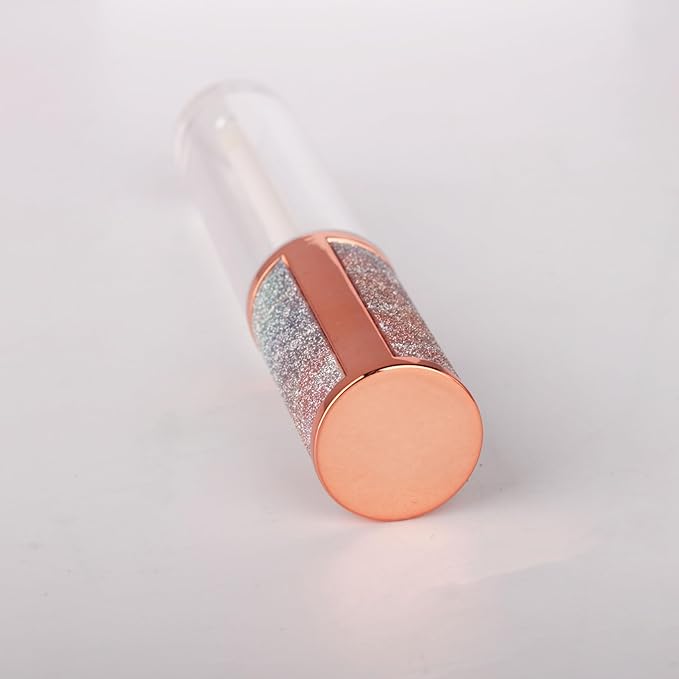 COSIDEA 15pcs Round Empty 5ml 0.17oz lip gloss tubes with wand and fish scale leather cap Lipgloss tube containers for lip oil packing